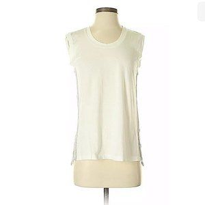 J.Crew White Sleeveless Tank Blouse Top XXS
Silver side stripe sparkle